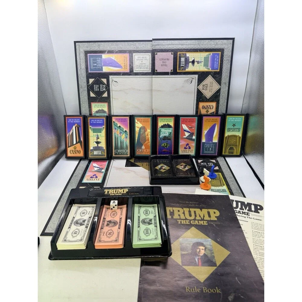 Vintage 1989 Milton Bradley TRUMP The Game Property Real Estate : Complete